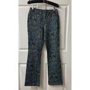 Soft surroundings Groovy Yoga Pants Womens XS Colorful Blue Green Flared Party